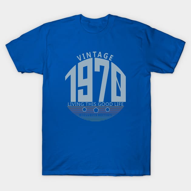 50th Birthday T-Shirt - Vintage 1970 T-Shirt by Reshartinc